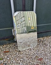 Vintage Art Deco c1930s Frameless Hanging Wall Mirror Curved & Bevelled Edges