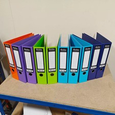 USED Set of 10 Lever Arch File A4 Folders 75mm Metal Ring £1.29 a Folder