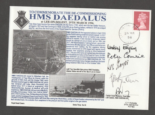 1996 commissioning hms - de-commissioning,