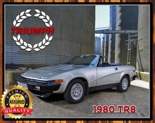 1980 Triumph TR7 - Classic Convertible - Metal Sign 11 x 14