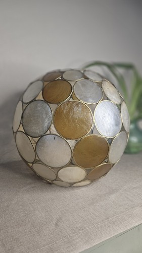 Vintage capiz shell - vintage, globe