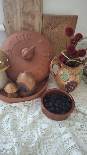 Terracotta clay garlic - terracotta,