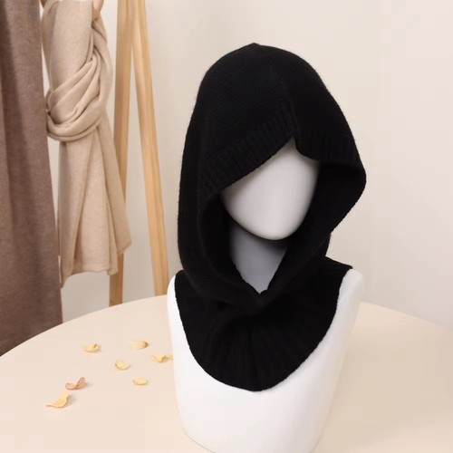 100 cashmere hooded scarf - hooded,