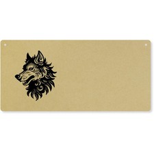 'Tribal Wolf Head' Large