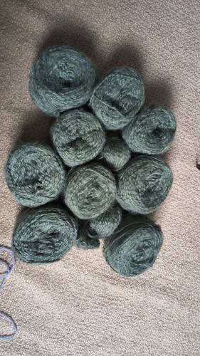 Green wool acrylic blend - green,, wool/acrylic