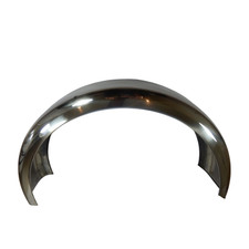 Universal Rear Mudguard 6" Stainless Steel Polished D Section 18-19" Wheel