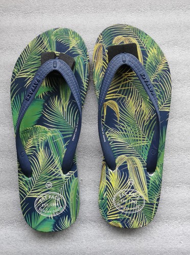 Palm print fatface flip flops - print,