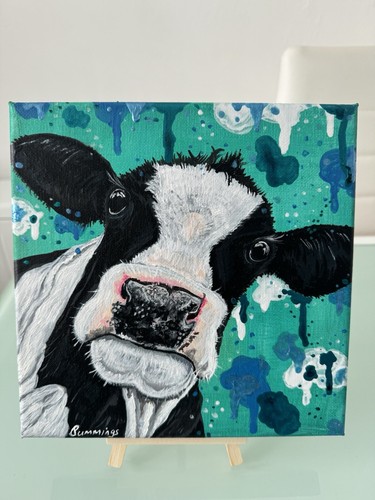 Cow painting picture farm - cow,
