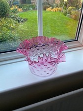 ANTIQUE VICTORIAN CRANBERRY GLASS GAS LAMP SHADE
