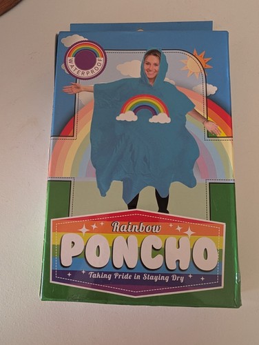 Rainbow rain poncho - rainbow,