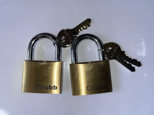 Chubb padlock solid brass - x,