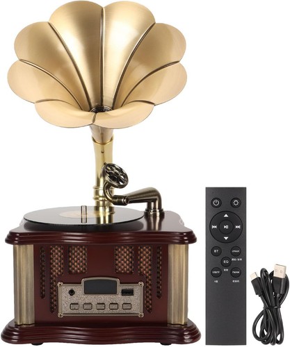 Retro phonograph record - record, player
