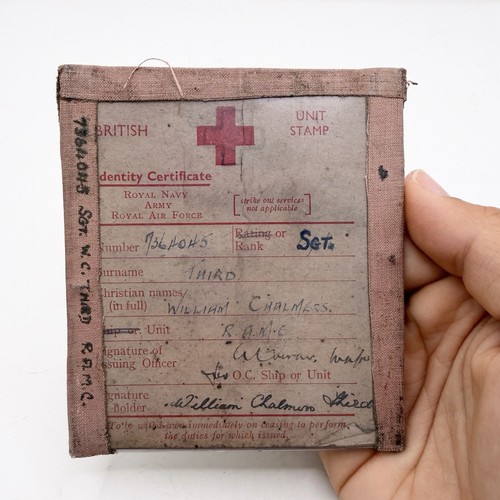 Genuine ww2 ramc identity card - ramc,