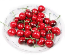 20/40/60PCS Artificial Cherries Fake Fruit Model Desk Ornament Party Home Decor