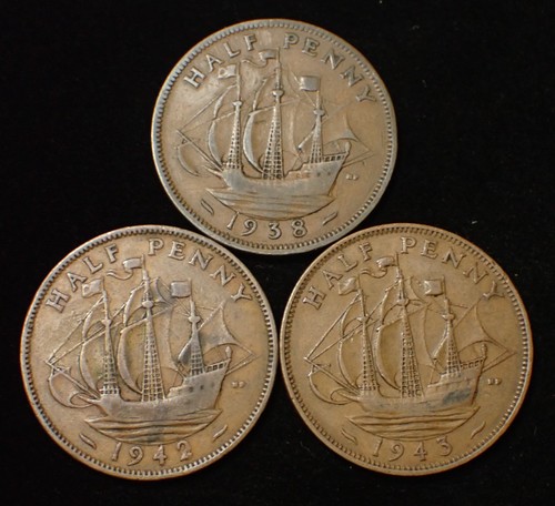 Half penny 1938 1942 - penny,