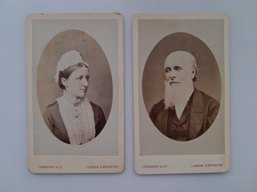 Cdv lady man portraits - cdv:,
