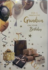adult grandson birthday card /
