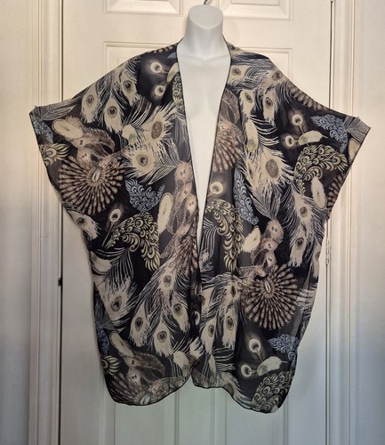 Peacock feather print - feather, chiffon