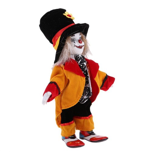 Porcelain clown doll - porcelain, for