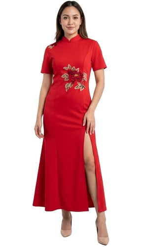 Qin red polyester - |, |