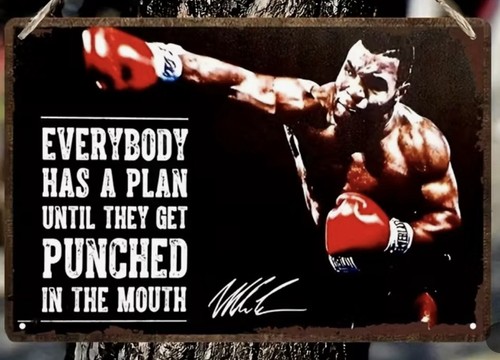 Mike tyson metal poster 30cm - tyson,