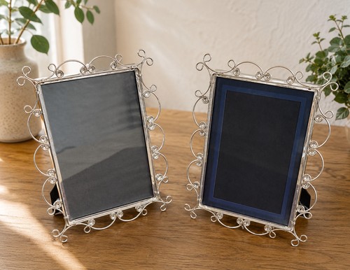 Silver tone filigree photo - silver,