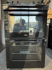 AEG CGX1130ACB 55cm Double Oven Gas Cooker - Black