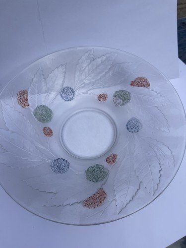 Frosted clear glass leaf - frosted,