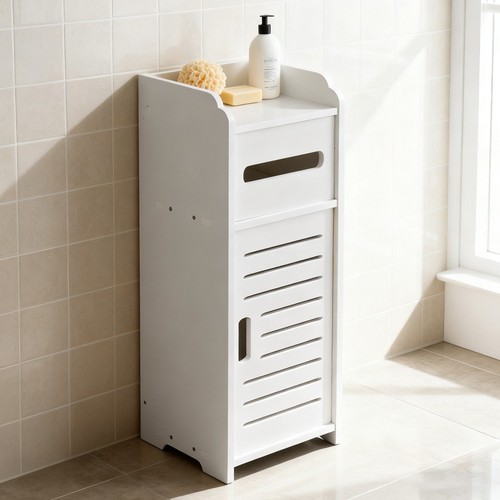 White bathroom bedroom cabinet - white,