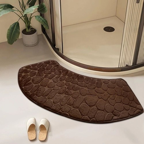 Thickened curved bathroom mat - curved,