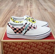 Vans Comfycush Era Womens Size 5.5 Checkerboard Leopard White