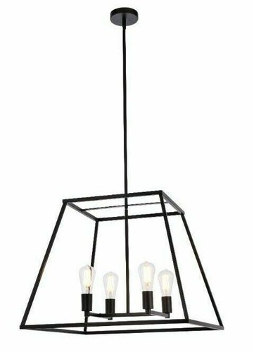 Chandelier black farmhouse - black,