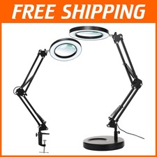 Clamp-On Magnifying Glass Light with 3 Color Modes
