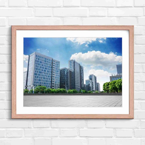 Modern city skyline and office - modern,