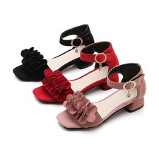 Girls Roman Sandals Fashion High Heel Korean Edition Children's Princess Shoes