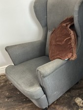 IKEA Strandmon Grey Wing Back Chair