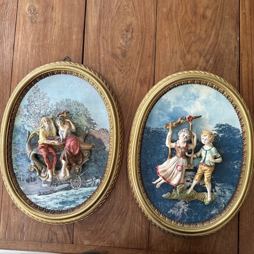 Two vintage porcelain wall - two, 3d