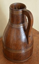 OAK AND COPPER COOPERED DEVON PITCHER/CIDER JUG EARLY 20TH C