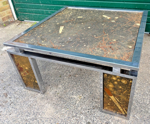 Vintage 1970s inlaid fossils - inlaid,