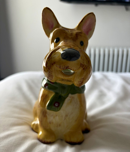 Ceramic dog jug brown - brown, &