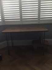 Desk Wooden Sleeper Hairpin Legs Rustic