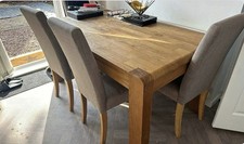 Oak Wooden Dining Table Set with 6 Chairs - Harvey’s RRP £899