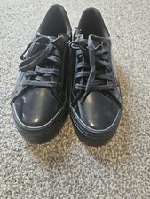 Kickers Girls Black Patent
