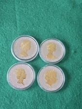 Four 2016 Gibraltar Crown Coins Elizabeth II 90th. 1st,2nd,3rd and 4th Effigies 