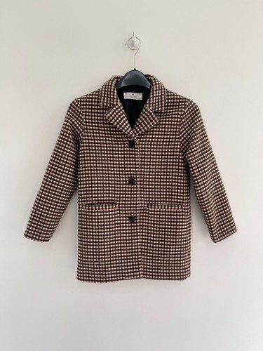 Check coat pea - pea, brown