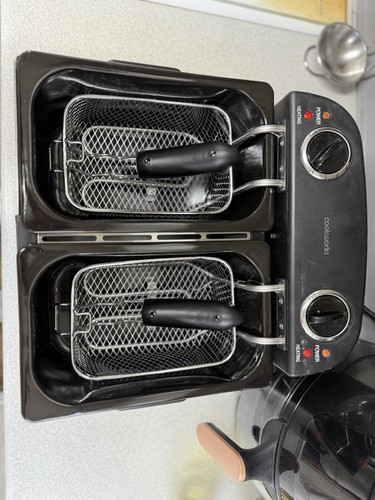 Cookworks twin deep fat - fat, fryer