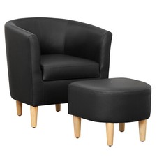 Modern Club Chair with Ottoman