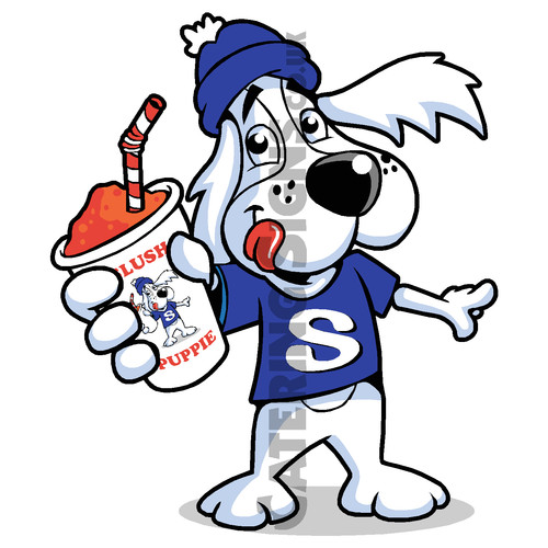 Slush dog sticker puppie - slush,