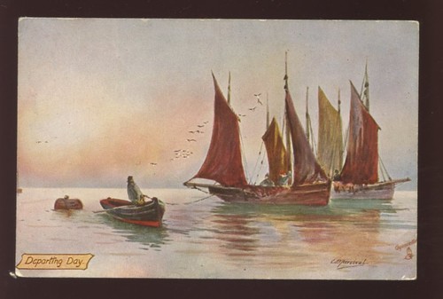 Fishing boats departing day - boats,