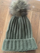 Olive Green Knitted Bobble